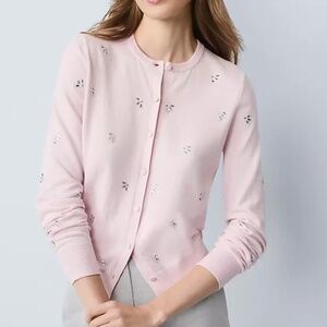 Ann Taylor Crystal Embellished Ann Cardigan